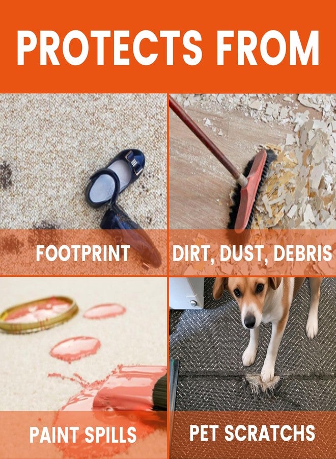 TAPEBEAR Carpet Protection Film 24" x 200', Self Adhesive Plastic Carpet Protector, Clean Removal Carpet Cover 400 Sq.Ft, Clear Surface Protective Film for Painting, Moving, Construction, Open Houses - Image 4